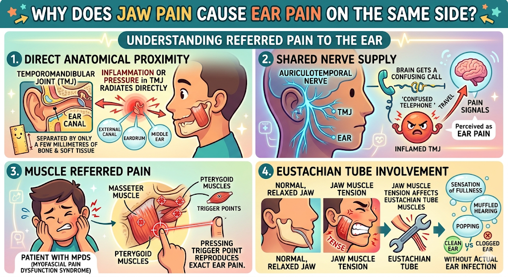 Jaw and ear pain on same side — TMJ evaluation at Dr. Prostho Dental Clinic Mumbai